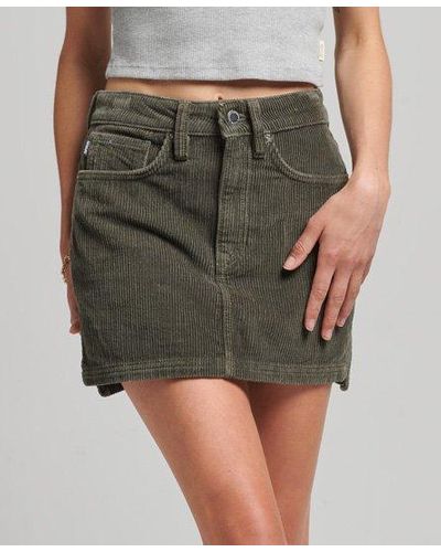 Superdry Cord Mini Skirt - Green