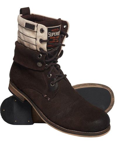 Superdry Mid Trawler Boots - Brown