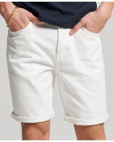 Superdry Vintage Straight Shorts - White