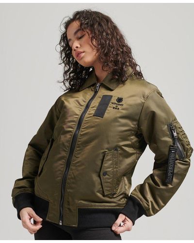 Superdry Energy Ma2 Bomber Jacket - Brown