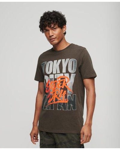 Superdry T-shirt à imprimé photographique avec logo skate - Multicolore