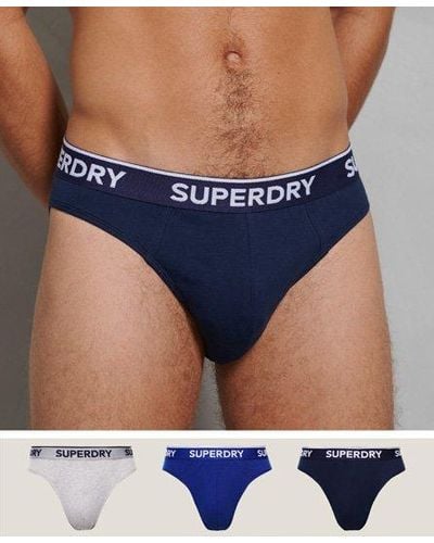 Superdry Organic Cotton Classic Brief Triple Pack - Blue