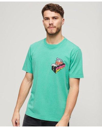 Superdry Neon Travel Chest Loose T-shirt - Green