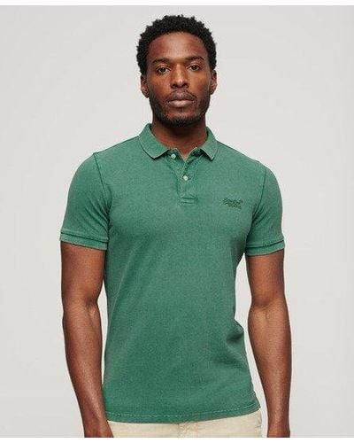 Superdry Destroyed Polo Shirt - Green