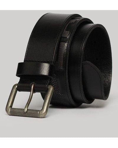 Superdry Vintage Branded Belt - Black