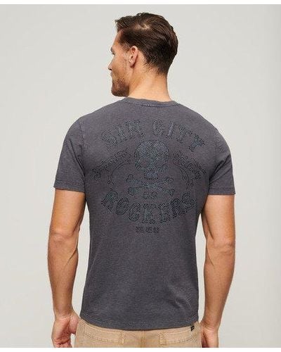 Superdry Retro Rocker Graphic T-shirt - Gray
