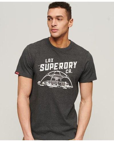 Superdry Vintage City Souvenir T-shirt - Gray