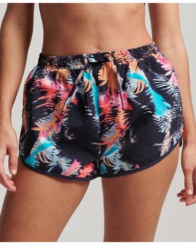Superdry Printed Beach Shorts - Blue