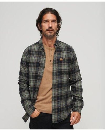 Superdry Long Sleeve Cotton Lumberjack Shirt - Brown