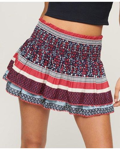 Superdry Vintage Tiered Mini Skirt