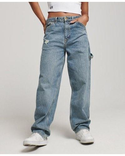 Superdry Organic Cotton Vintage Carpenter Jeans - Blue