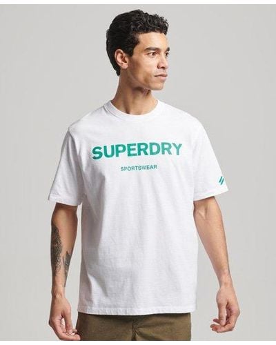Superdry T-shirt code core sport - Blanc