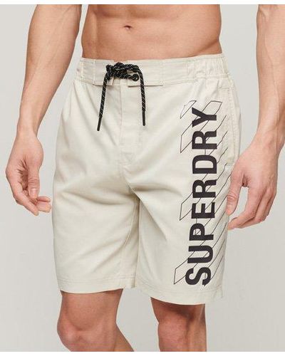 Superdry Gerecyclede Sportswear Boardshort - Naturel