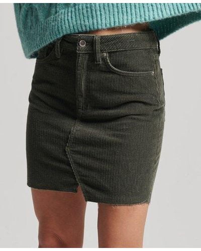 Superdry Denim Mini Skirt - Green