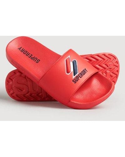 Superdry Sandales de piscine Core - Rouge