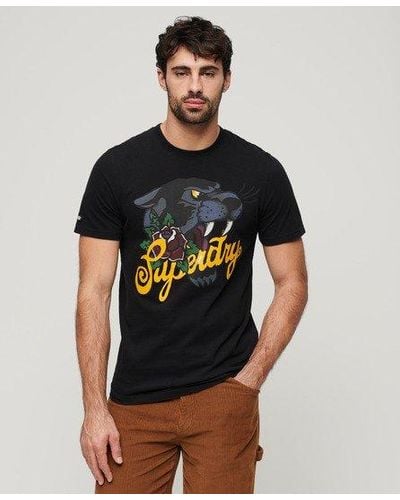 Superdry Tattoo Script T-shirt - Zwart