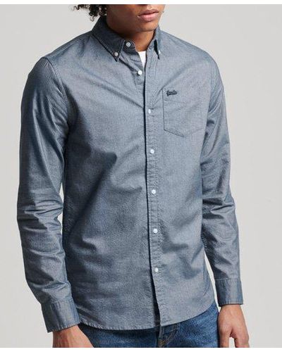 Superdry Organic Cotton Vintage Oxford Shirt - Blue