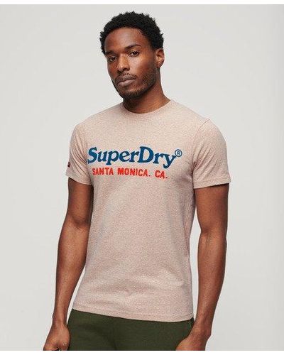 Superdry Venue Duo Logo T-shirt - Natural