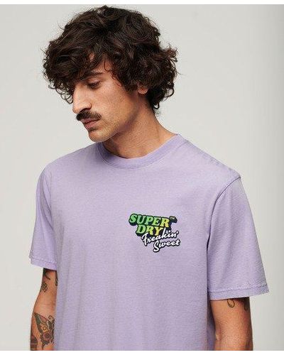 Superdry Neon Travel Loose T-shirt - Purple