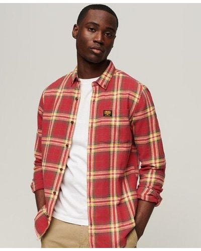 Superdry Long Sleeve Cotton Lumberjack Shirt - Red