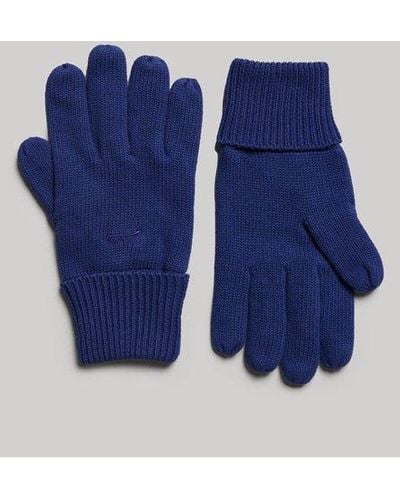 Superdry Handschoenen Met Logo - Blauw