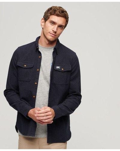 Superdry Trailsman Relaxed Fit Overshirt - Blue