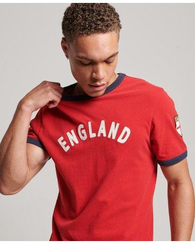 Superdry X Ringspun Engeland Voetbalshirt - Rood