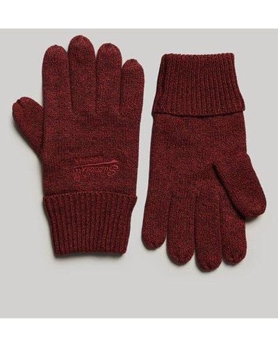 Superdry Effen Essential Handschoenen - Rood