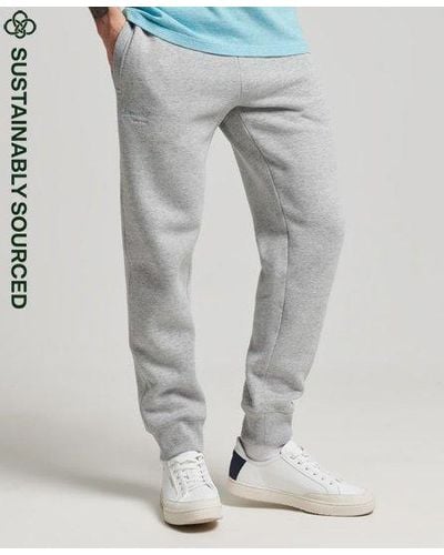 Superdry Organic Cotton Vintage Logo Embroidered Sweatpants - Gray
