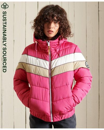 Superdry Spirit Retro Puffer Jacket Pink