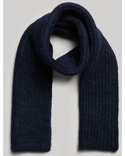 Superdry Essential Ribbed Scarf - Blue