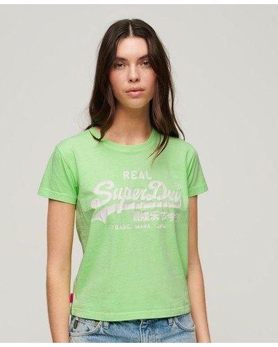 Superdry Neon Graphic Fitted T-shirt - Green