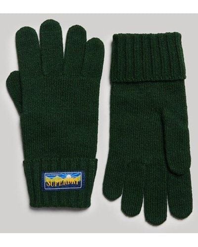 Superdry Wool Blend Radar Gloves - Green