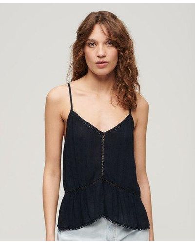 Superdry Ladder Trim Cami Top - Blue