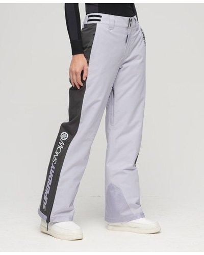 Superdry Aux s impression du logo sport pantalons de ski core - Gris