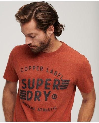 Superdry Imprimé t-shirt copper label workwear - Rouge