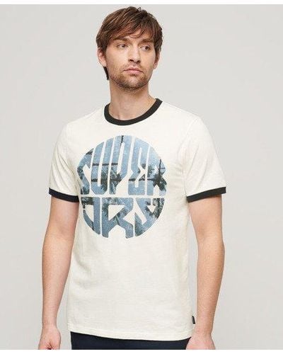 Superdry Photographic Logo T Shirt - White