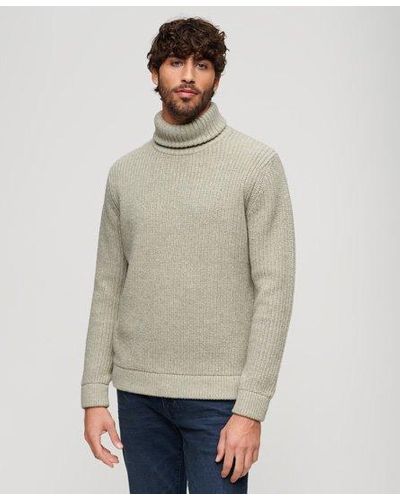 Superdry The Merchant Store - Textured Roll Neck Sweater - Natural