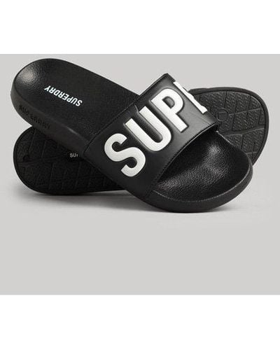 Superdry Code Core Pool Sliders - Black