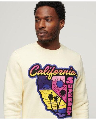 Superdry Neon Travel Sweatshirt Met Losse Pasvorm - Wit