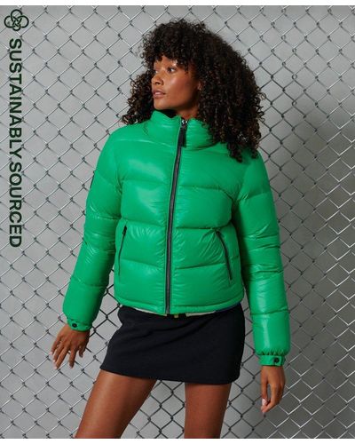 Superdry Luxe Alpine Down Padded Jacket - Green