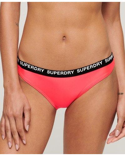 Superdry Elastic Classic Bikini Bottom - Red