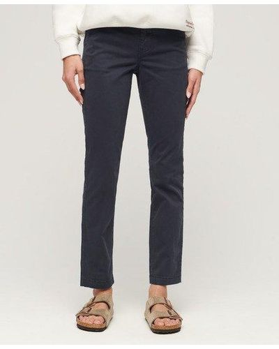 Superdry Mid Rise Chino - Blue