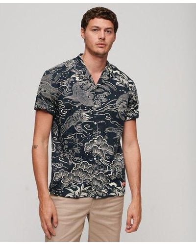 Superdry Hawaiian Resort Shirt - Gray
