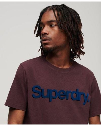 Superdry Klassiek T-shirt Met Core-logo - Paars