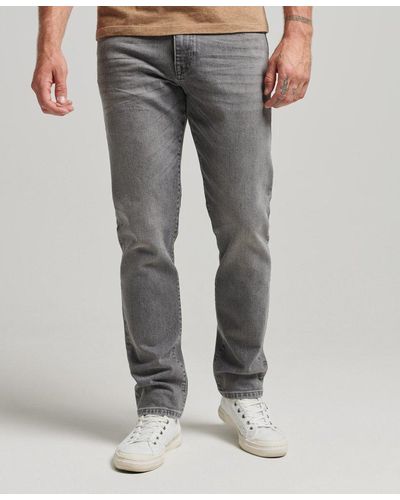 Superdry Organic Cotton Slim Straight Jeans Gray