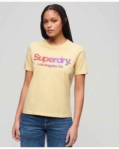 Superdry Tonal Rainbow Core T-shirt - Natural