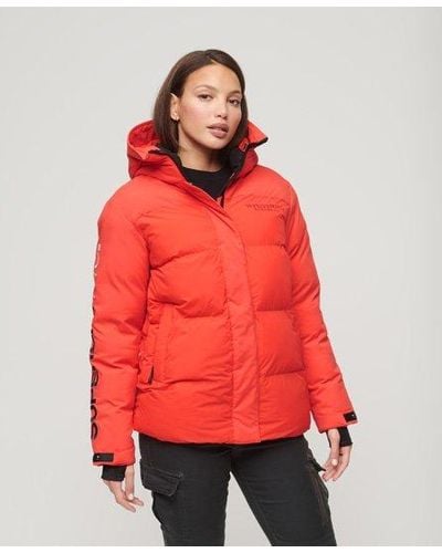 Superdry Hooded City Padded Wind Parka Jacket - Red