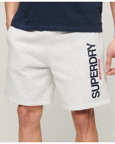 Superdry Loose Fit Sportswear Shorts - White