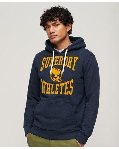 Superdry Track & Field Athletic Graphic Hoodie - Blue